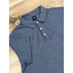 Finisterre Mens Organic Cotton Recycled Blue Short Sleeve Polo Shirt XL